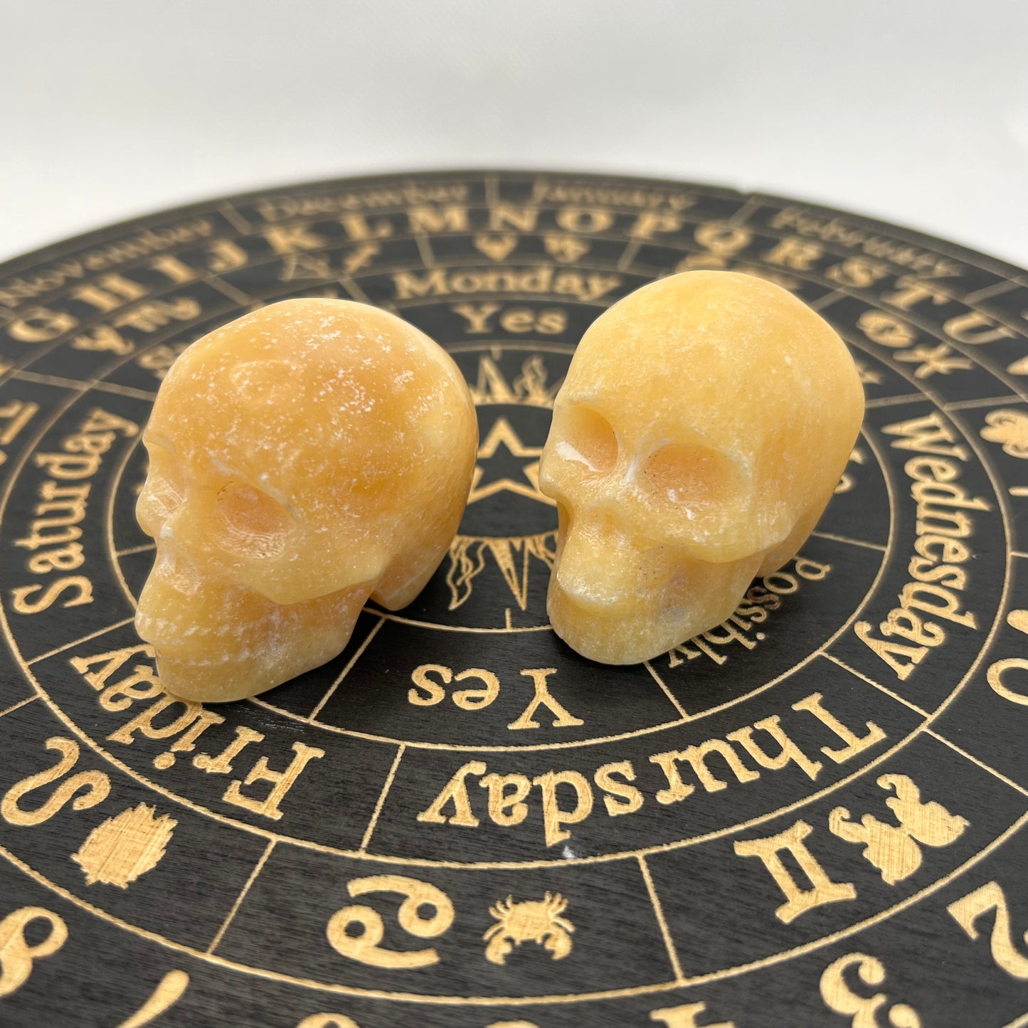 Orange Calcite Skull