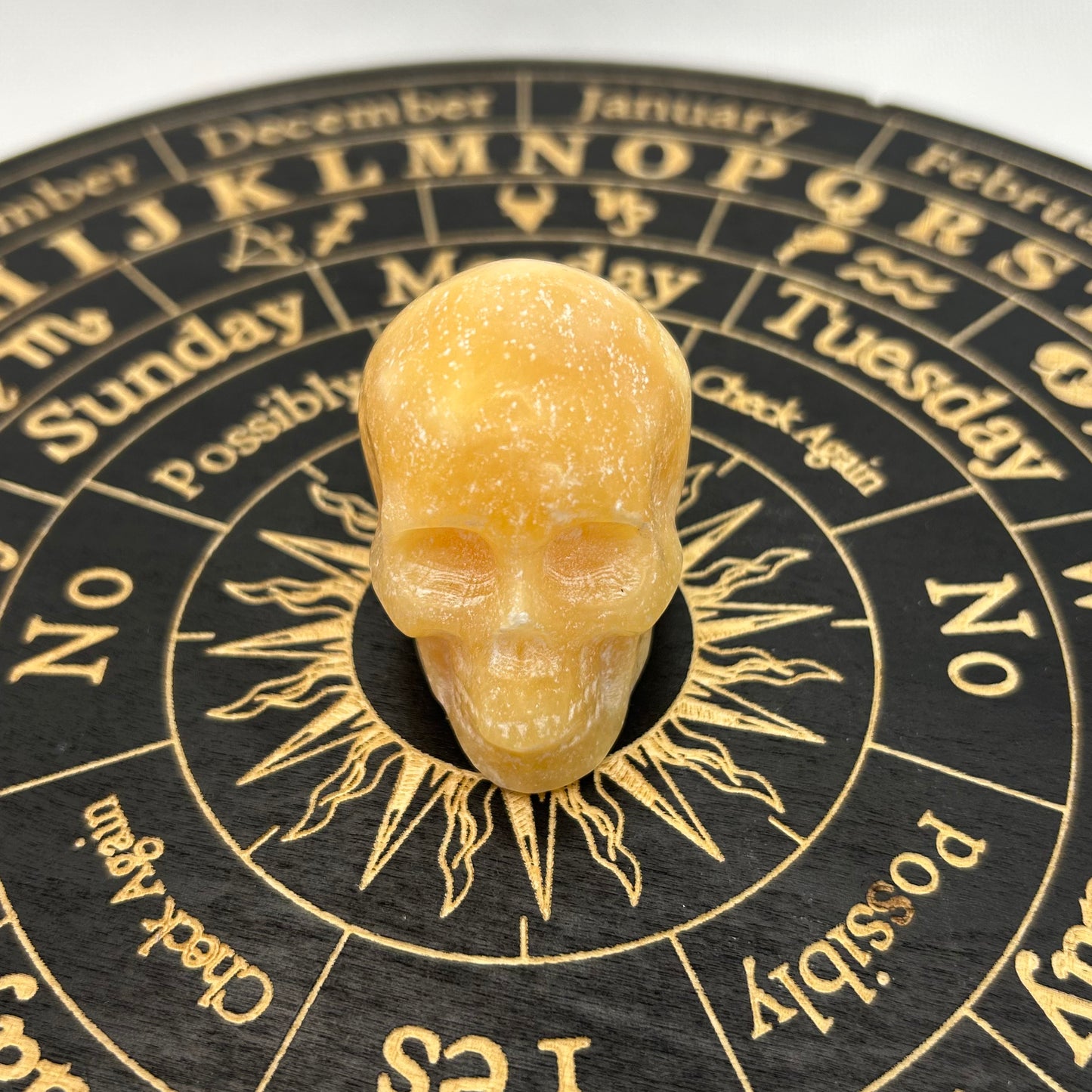 Orange Calcite Skull