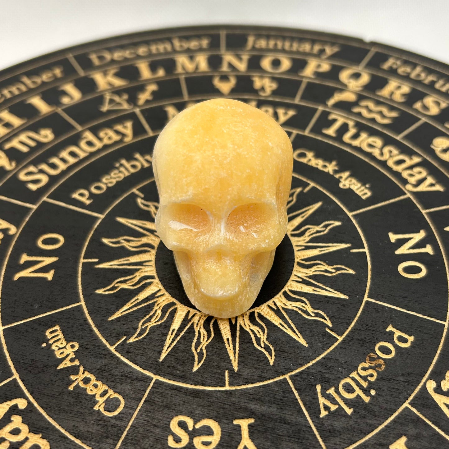 Orange Calcite Skull