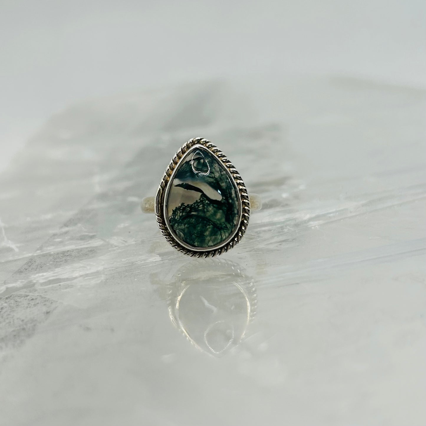 925 Moss Agate Size L