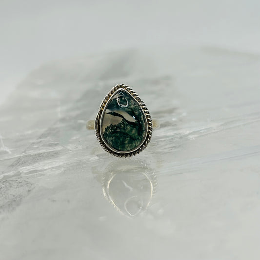 925 Moss Agate Size L