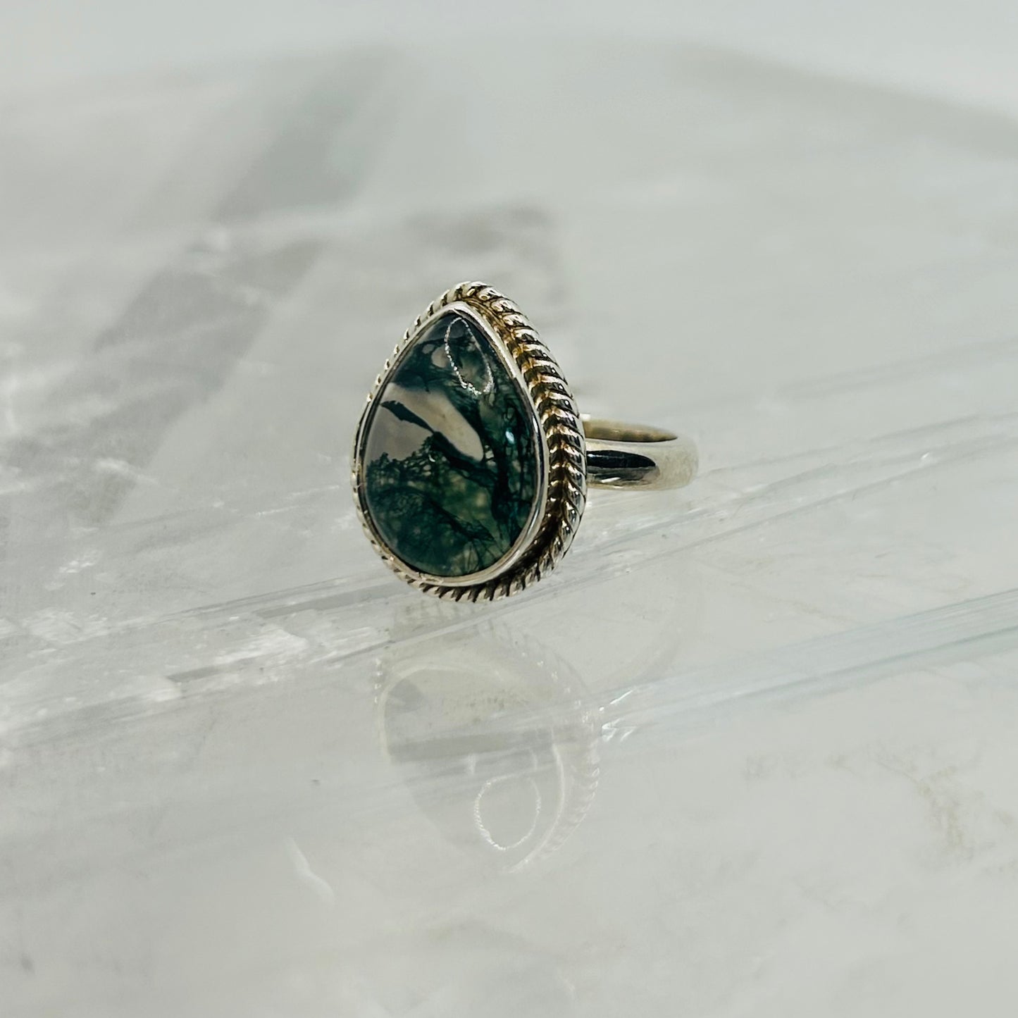925 Moss Agate Size L