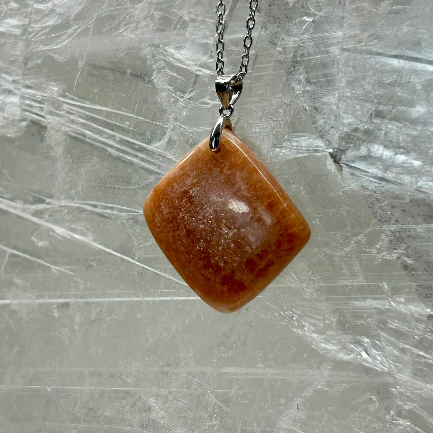 Peach MoonStone 925 Pendant (56)
