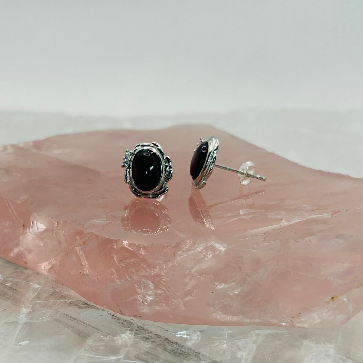 Garnet S925 Stud Earrings