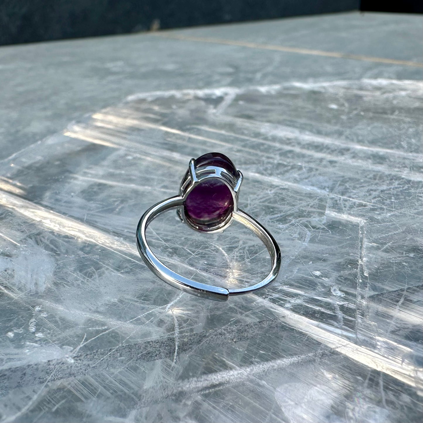 Adjustable Fluorite 925 Rings Style 1
