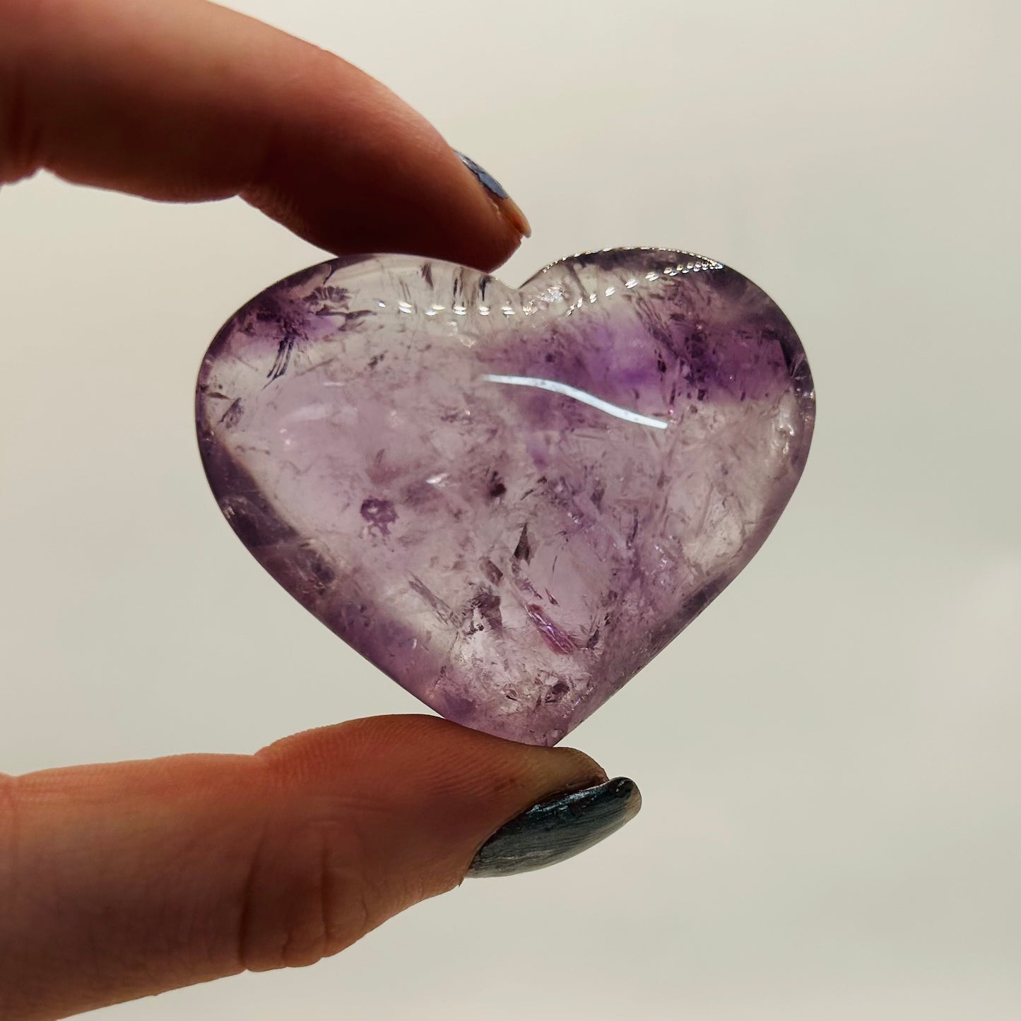 Amethyst Crystal Hearts 5cm