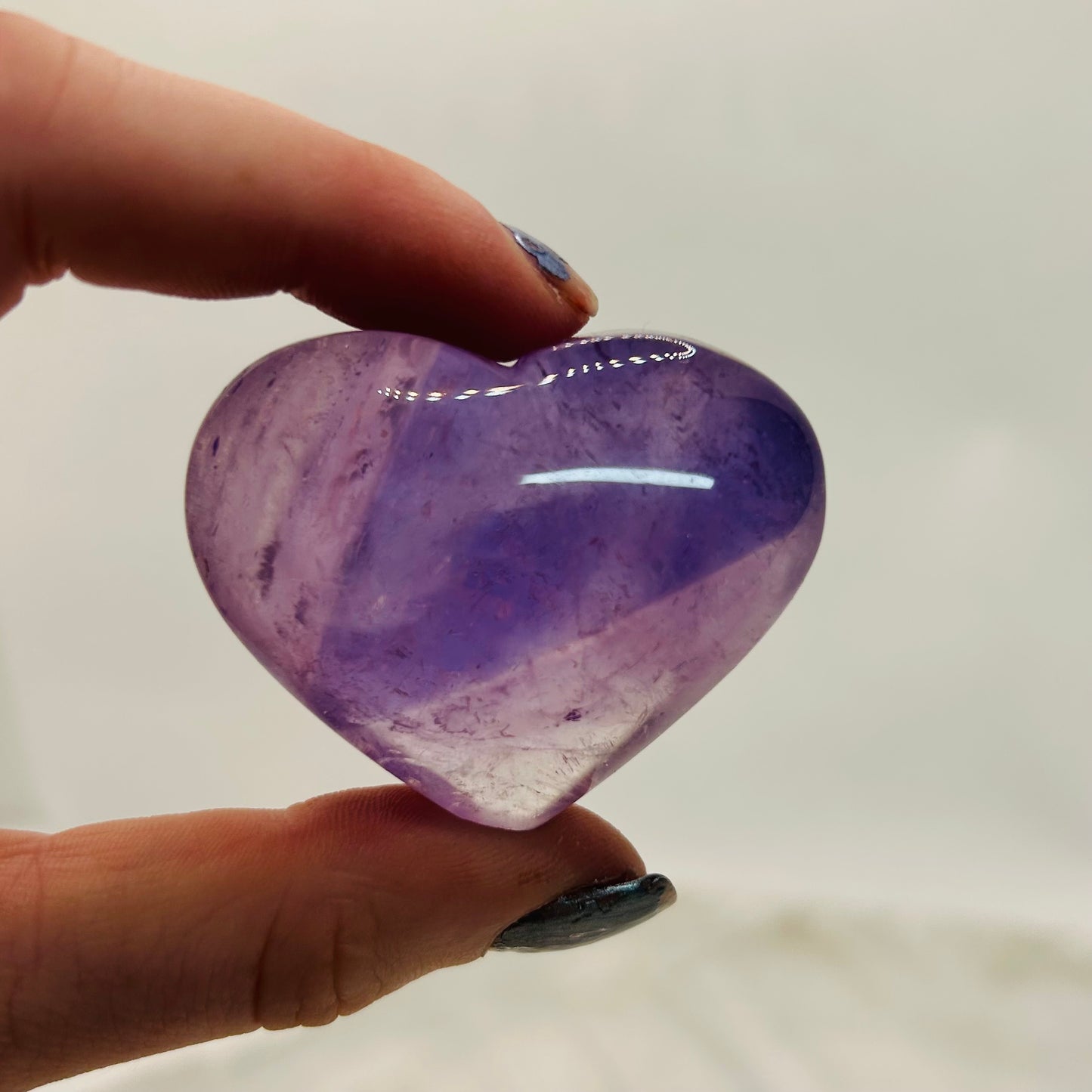 Amethyst Crystal Hearts 5cm