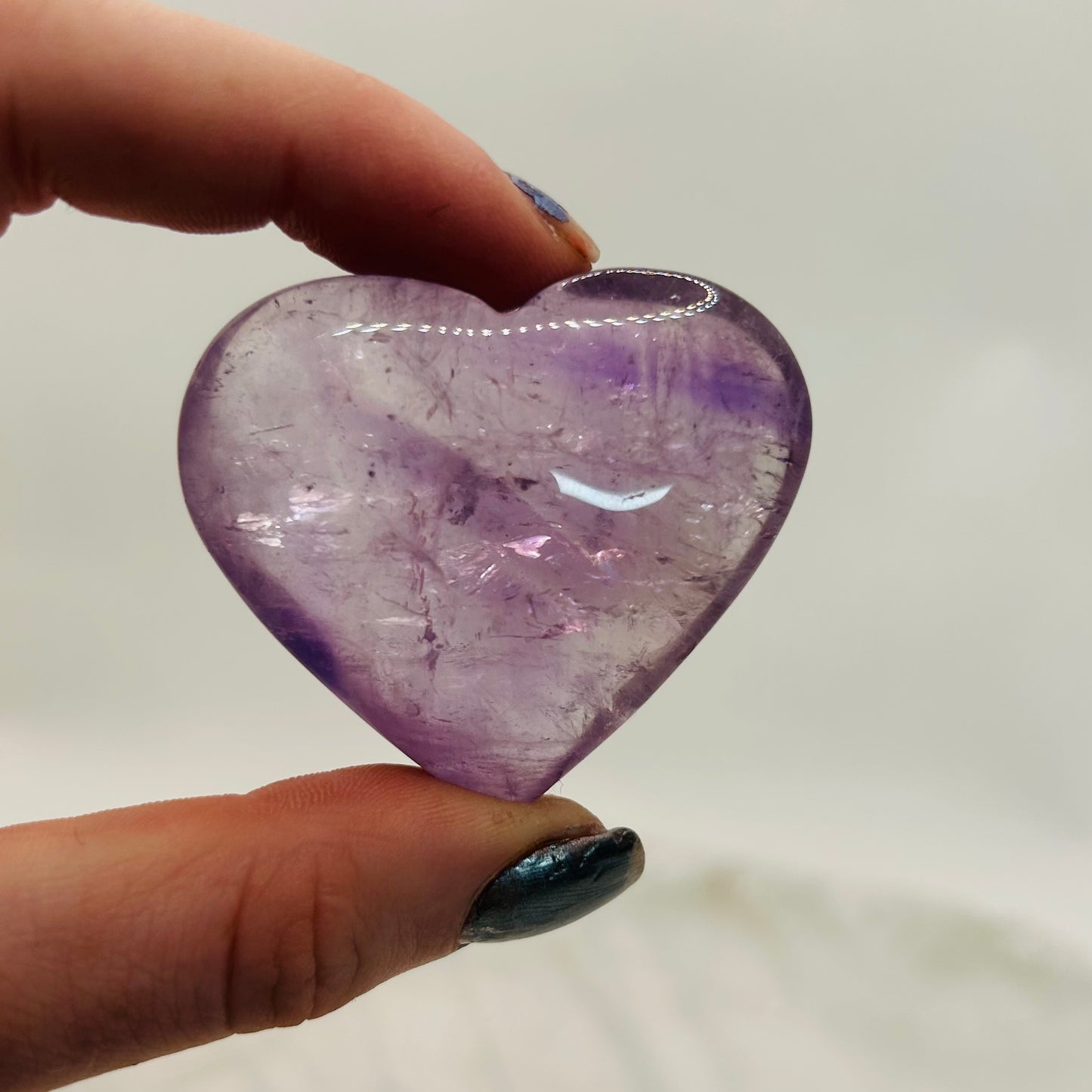 Amethyst Crystal Hearts 5cm