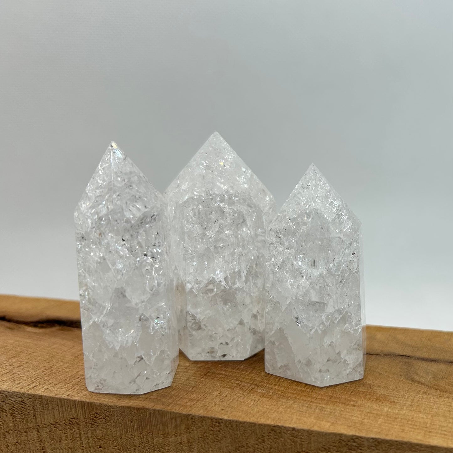 Crackled Clear Quartz Crystal Tower