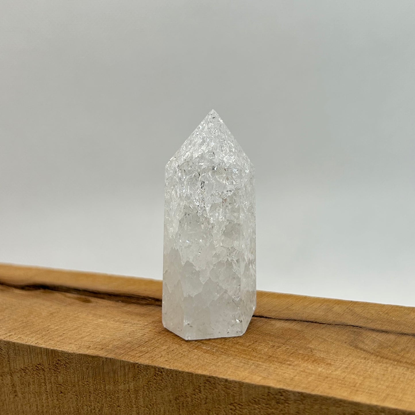 Crackled Clear Quartz Crystal Tower