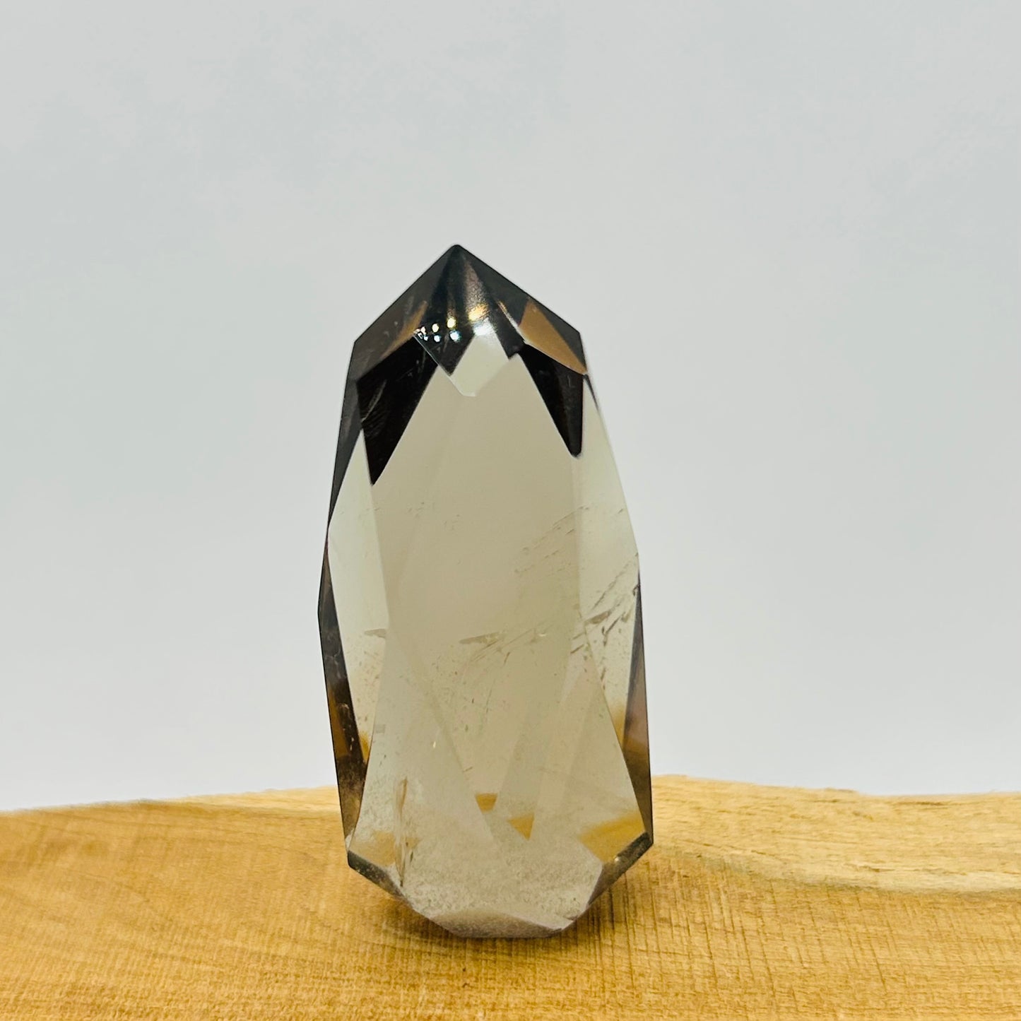 Faceted Smokey Quartz Tower