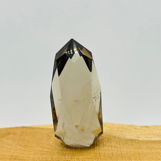 Faceted Smokey Quartz Tower