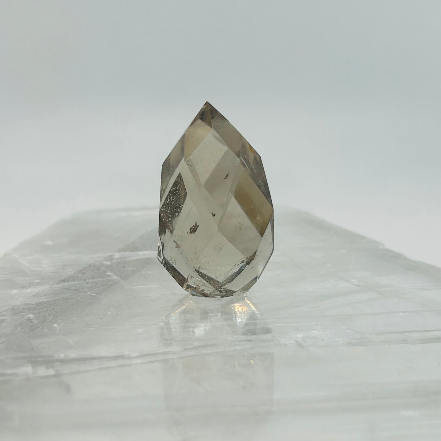 Faceted Smokey Quartz Tower
