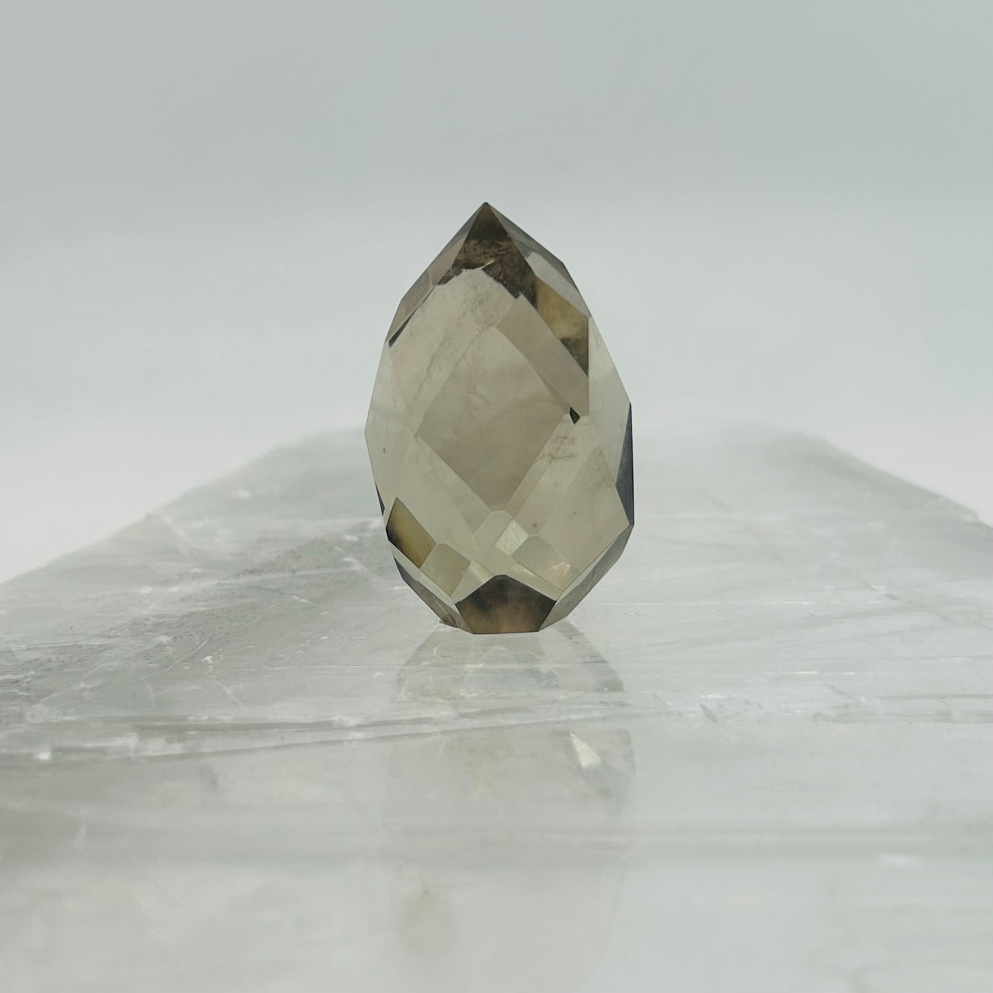 Faceted Smokey Quartz Tower
