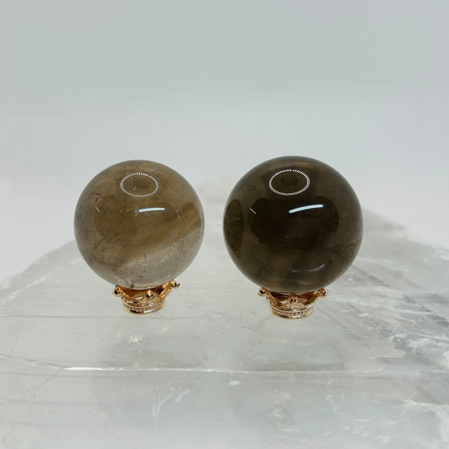 Smokey Quartz Crystal Spheres
