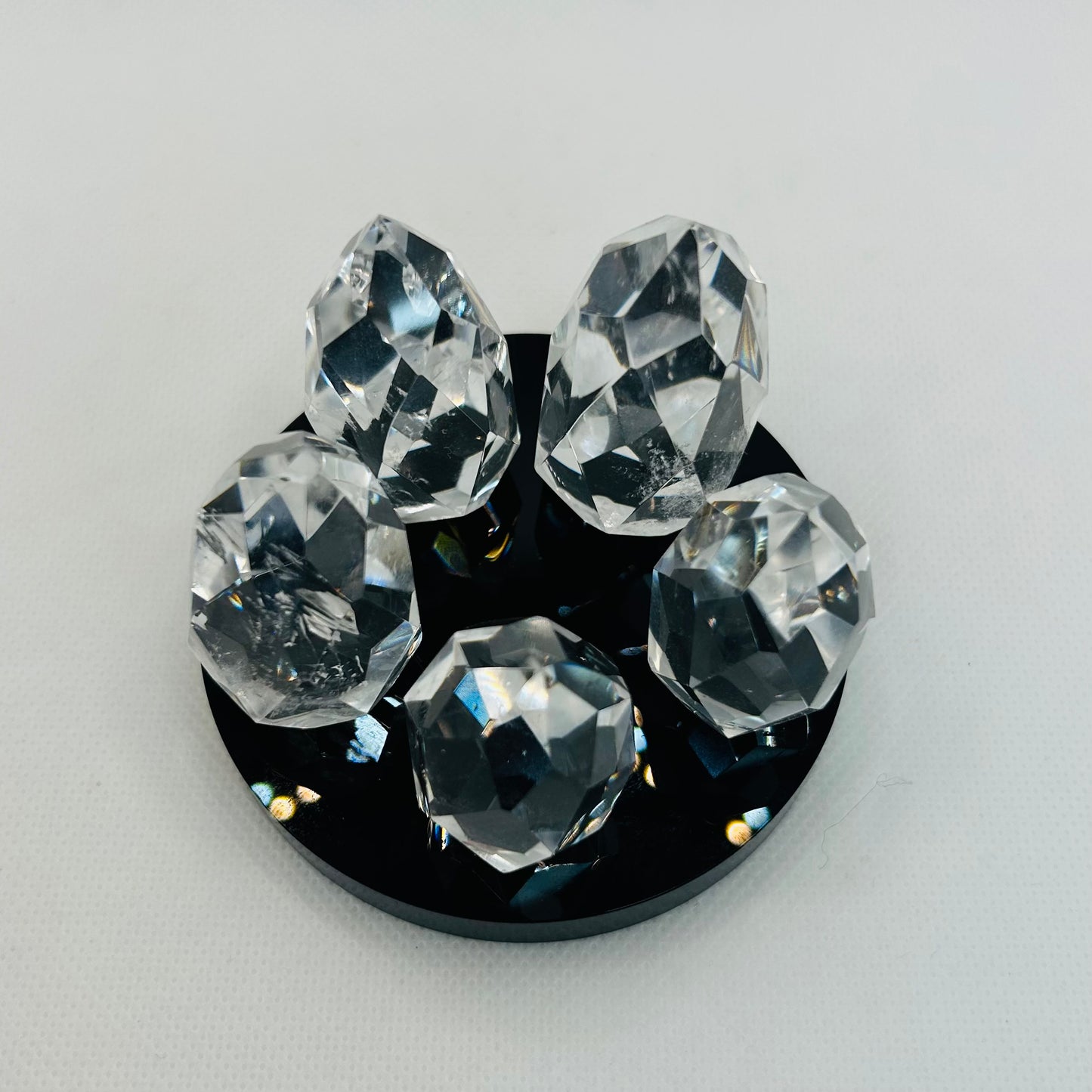 Clear Quartz Faceted Towers