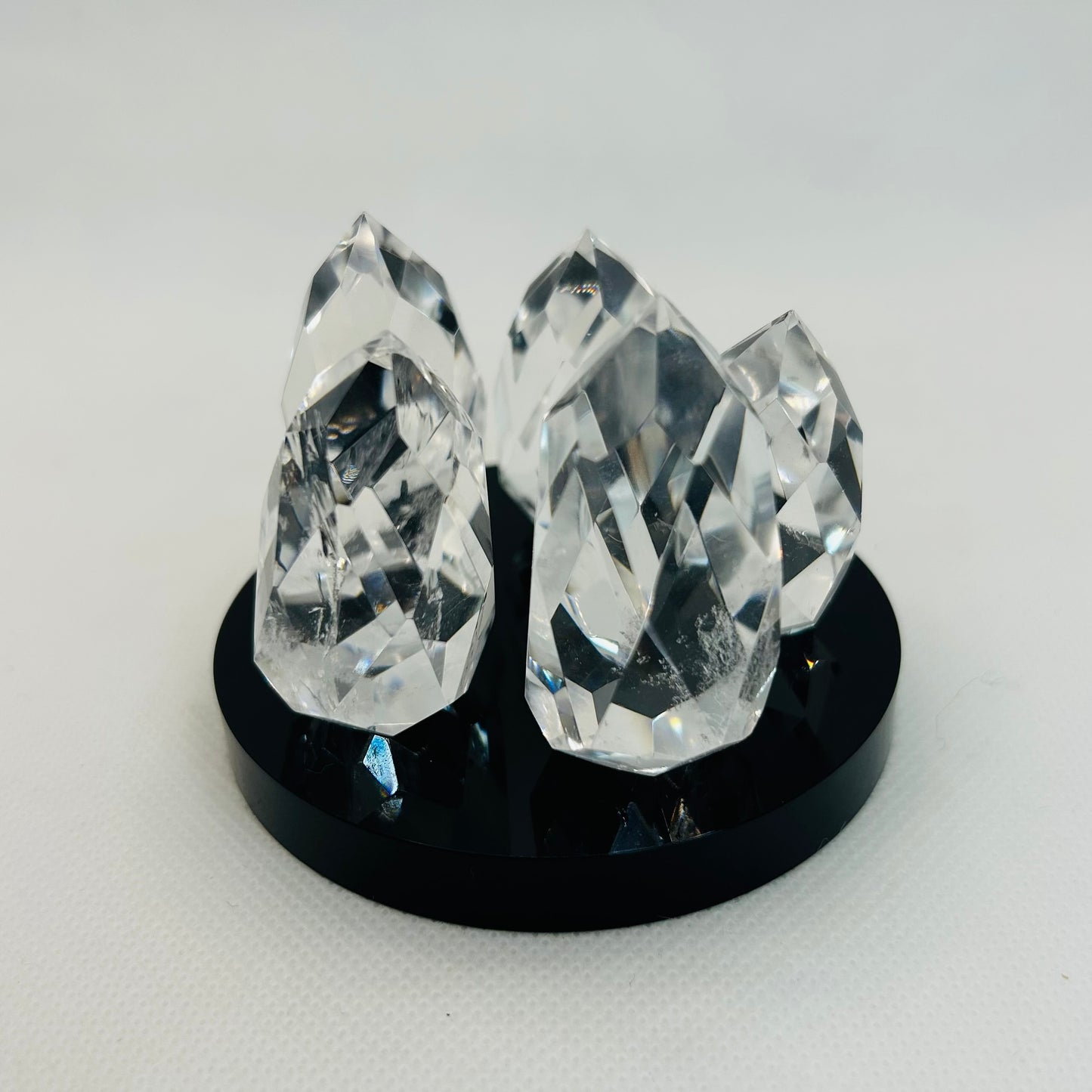 Clear Quartz Faceted Towers
