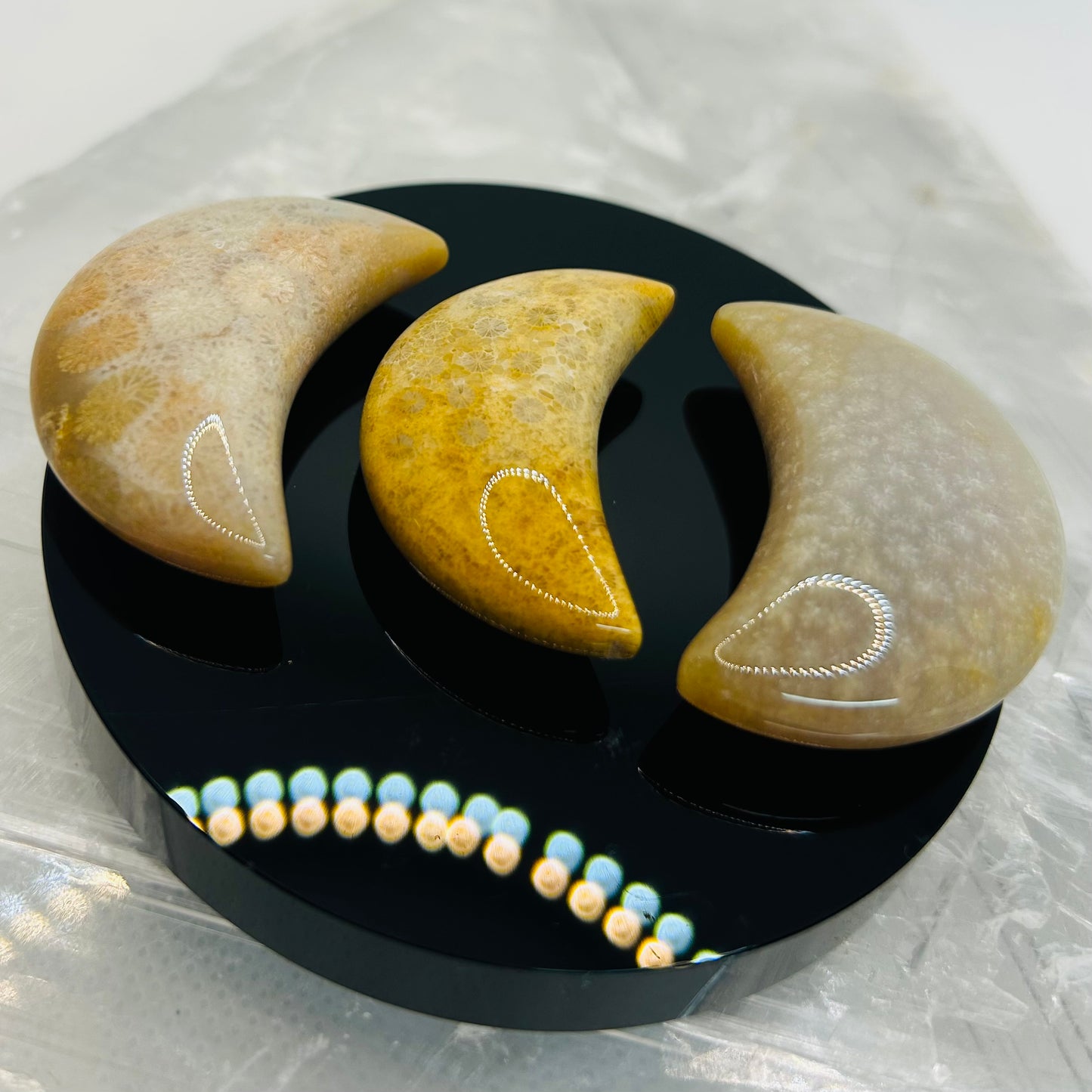 Coral Jasper Moons