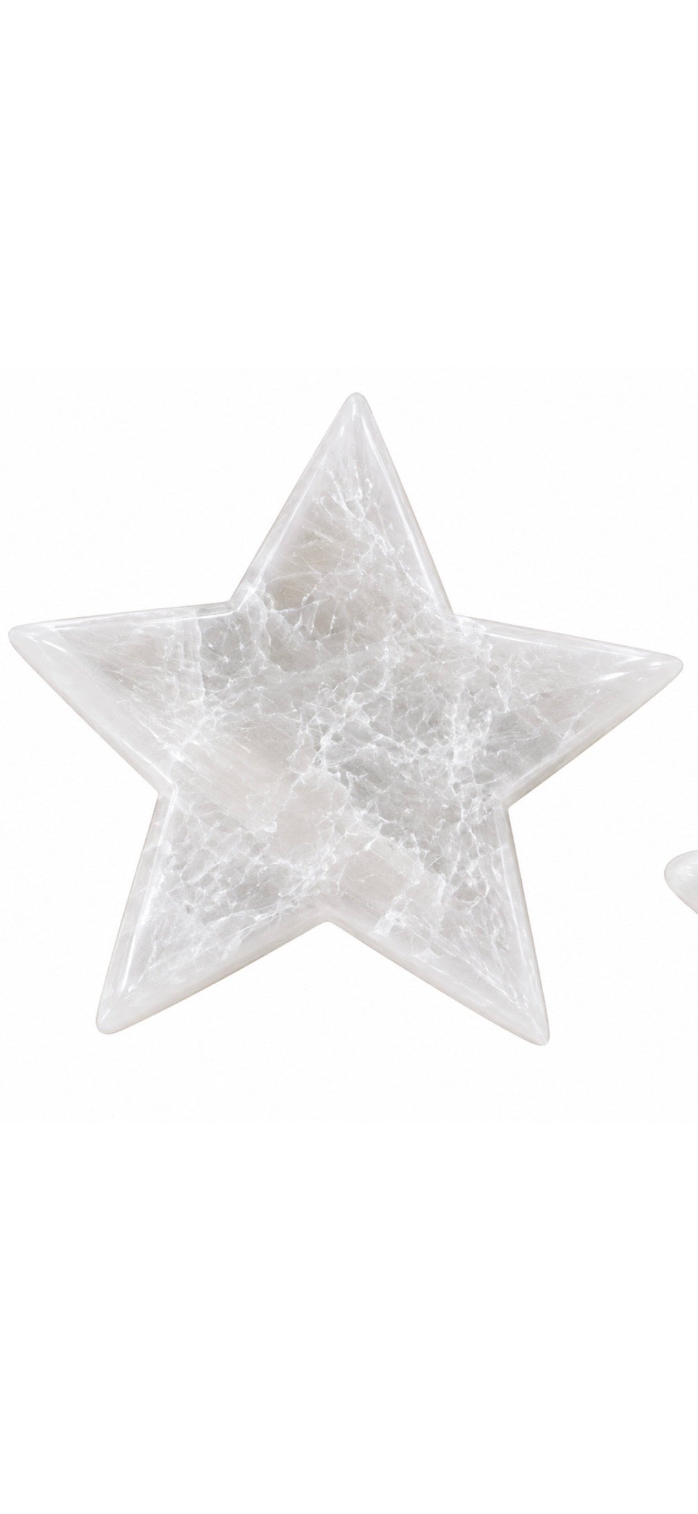 Selenite Star Carving