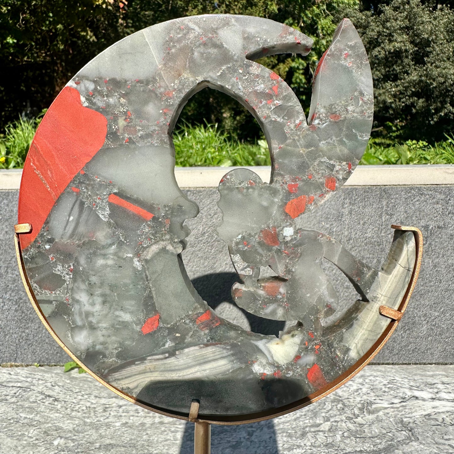 Blood Stone Fairy On Moon Carving