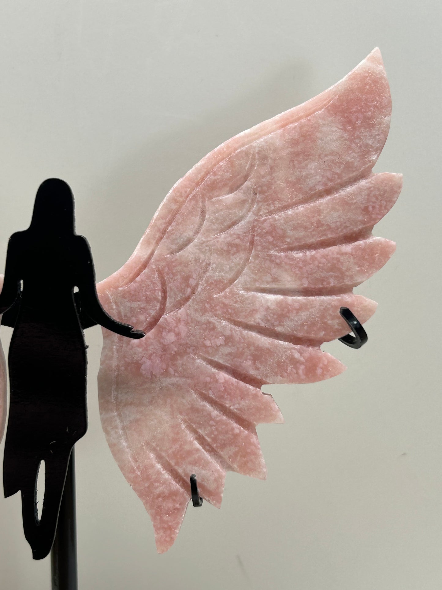 Pink Opal Fairy Wings On Stand