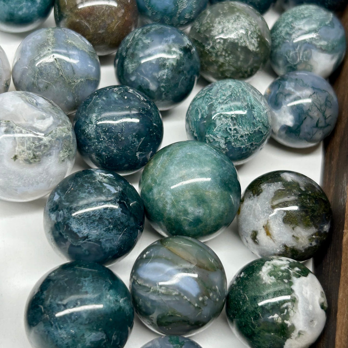 Moss Agate Mini Spheres