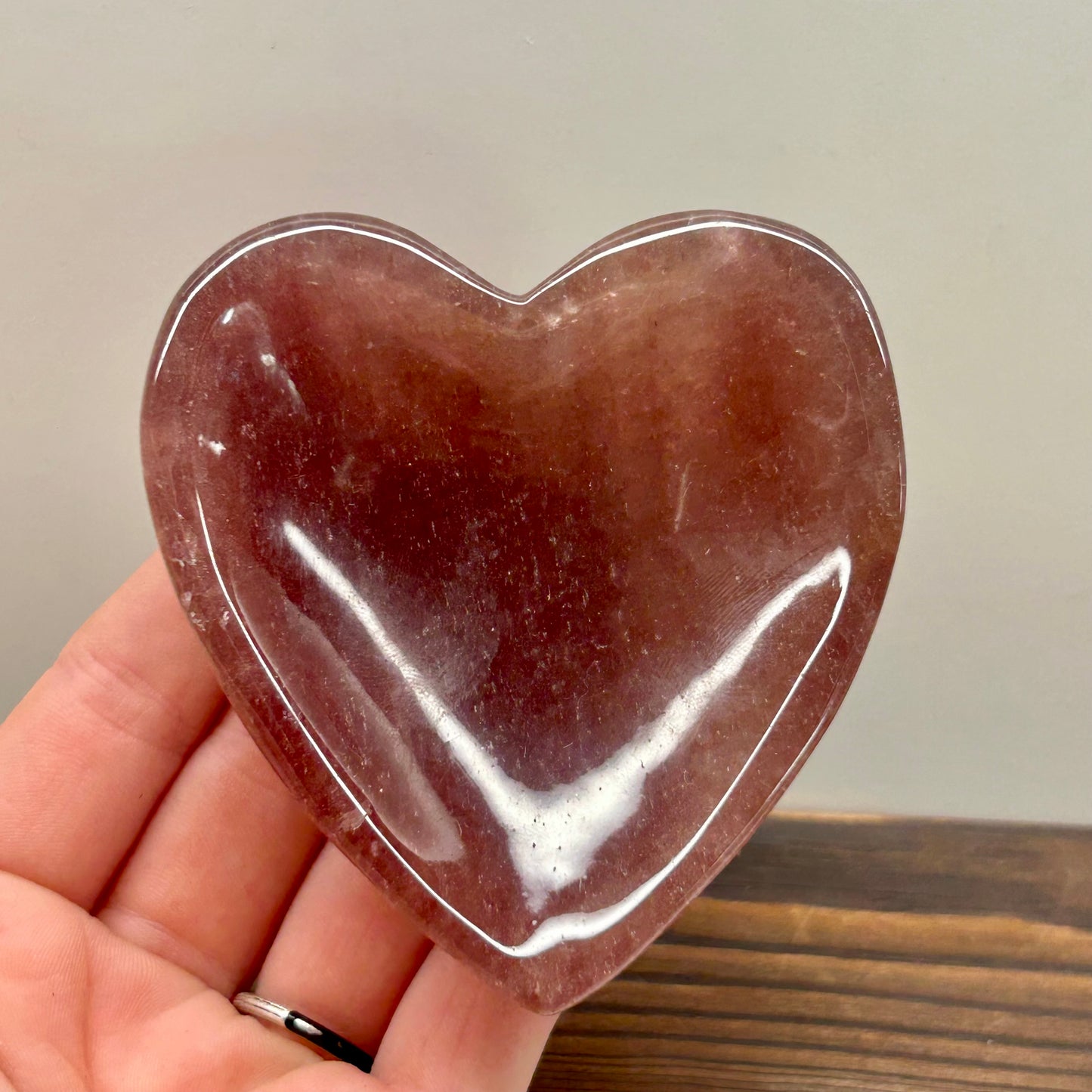 Strawberry Quartz Heart Bowl (8cm)