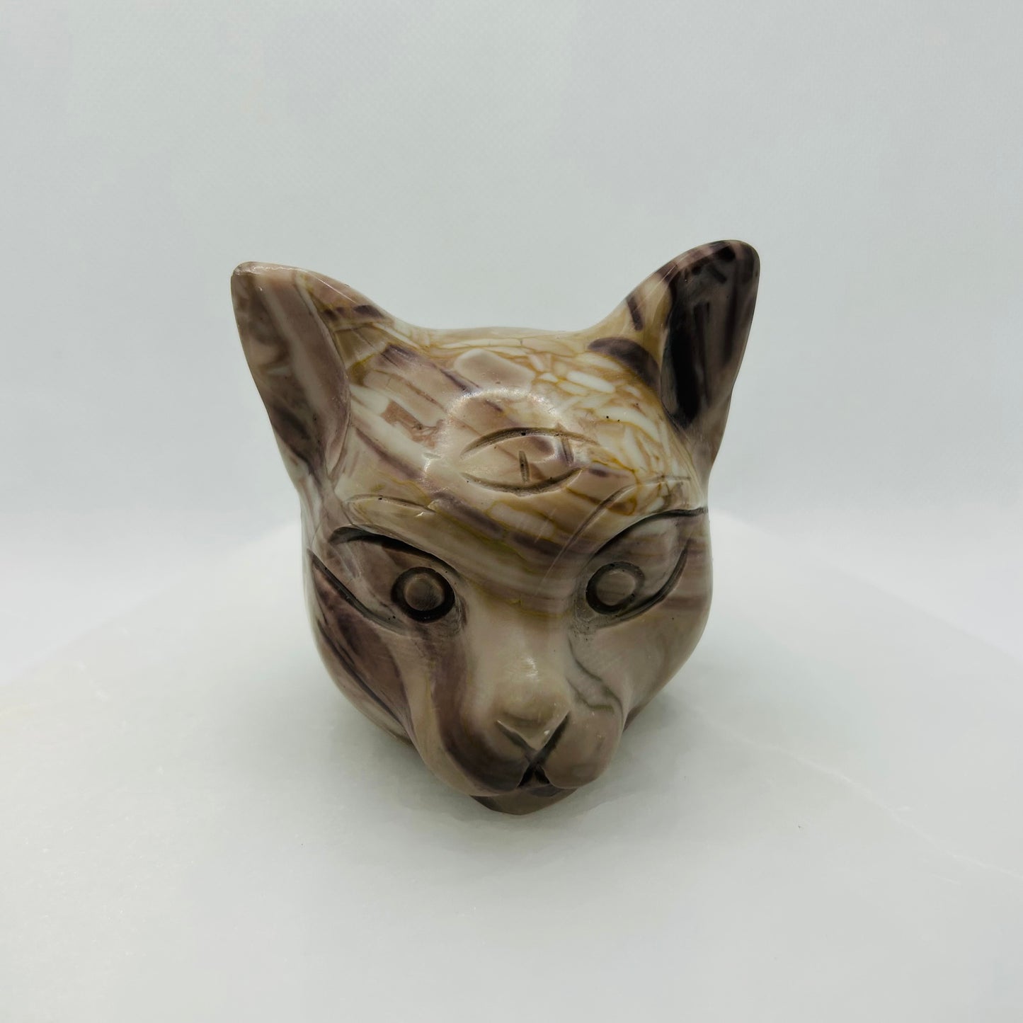 Picture Jasper - Cat Head Carving