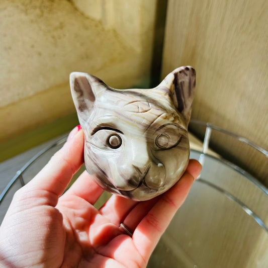 Picture Jasper - Cat Head Carving