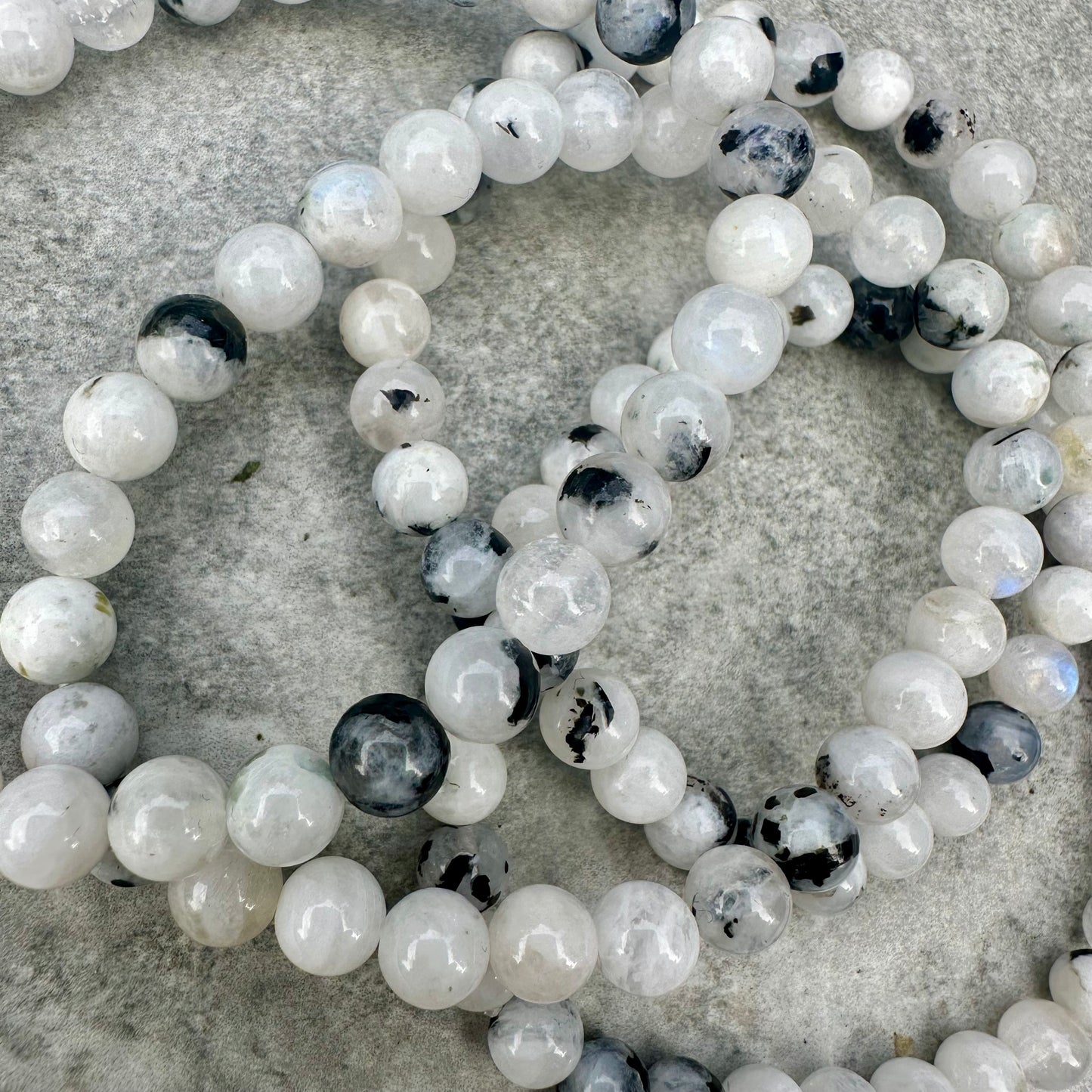 White MoonStone 6mm Bracelets