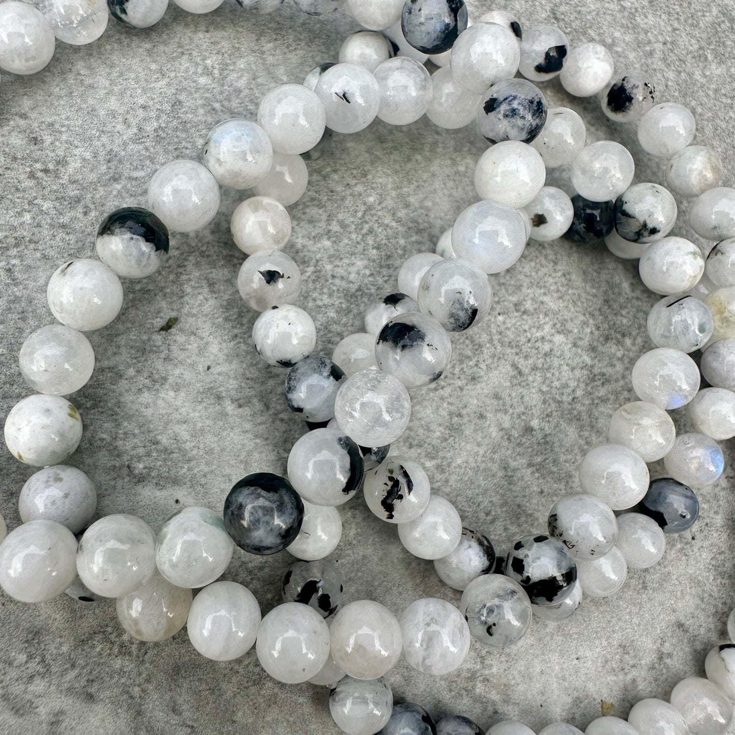 White MoonStone 6mm Bracelets