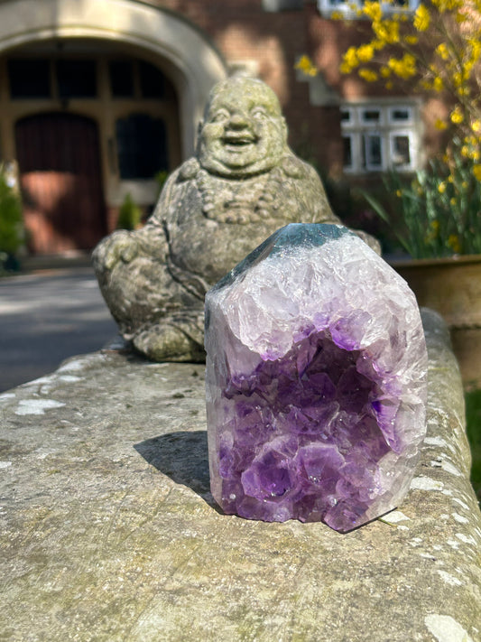 Amethyst & Moss Agate Cave