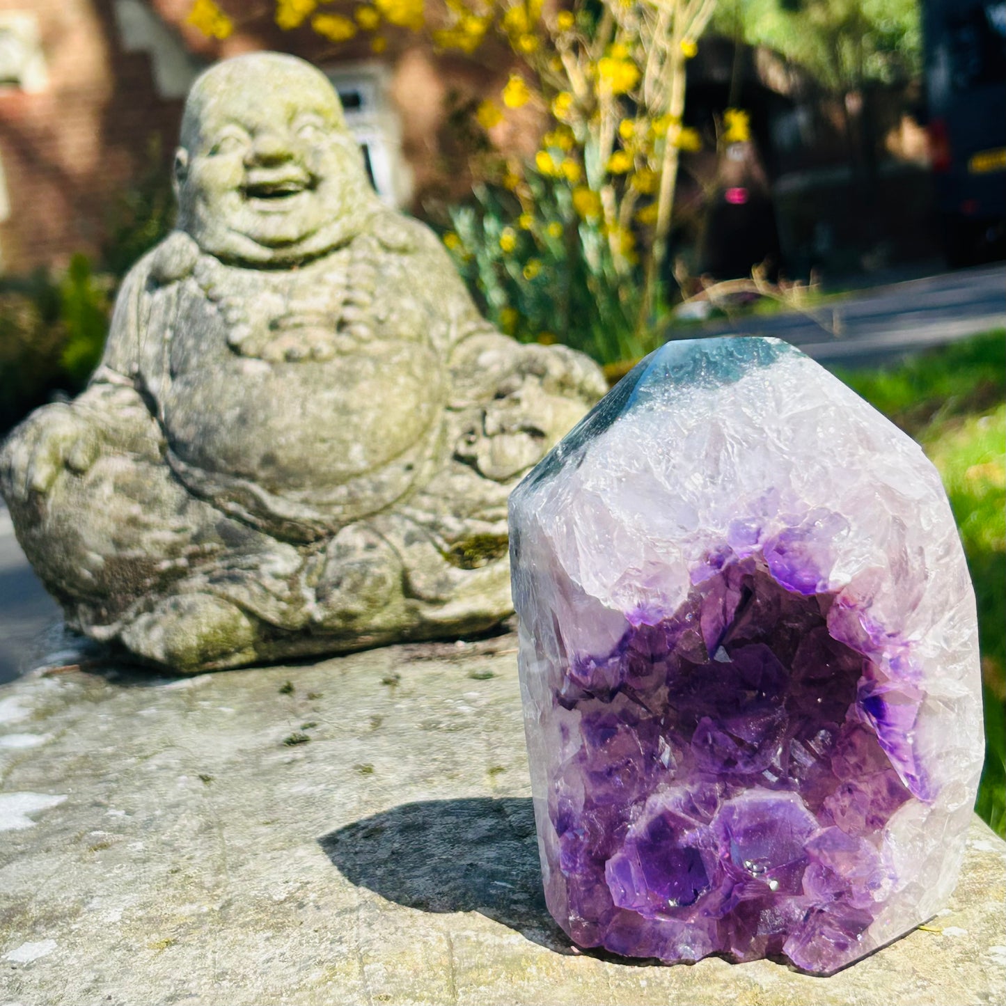 Amethyst & Moss Agate Cave