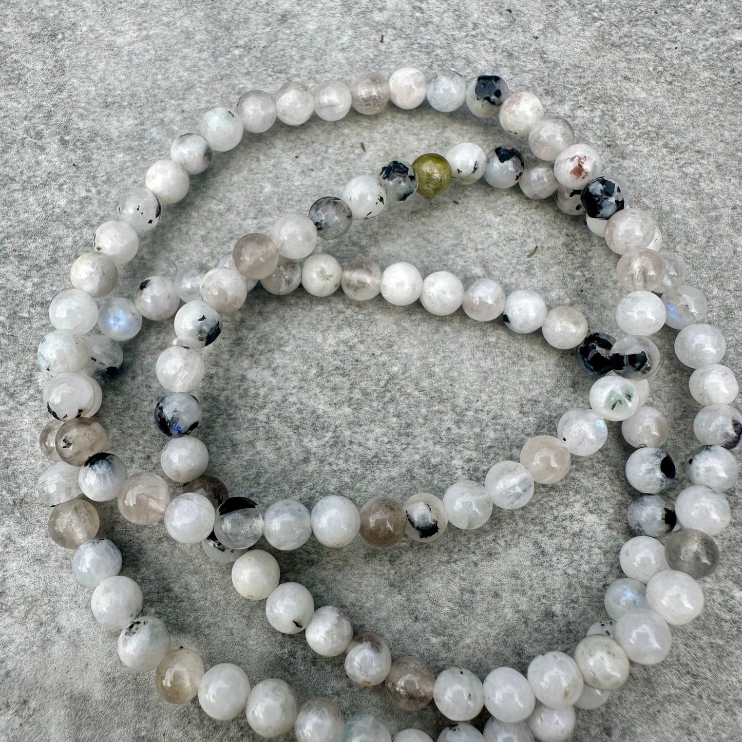 White MoonStone 4mm Bracelets