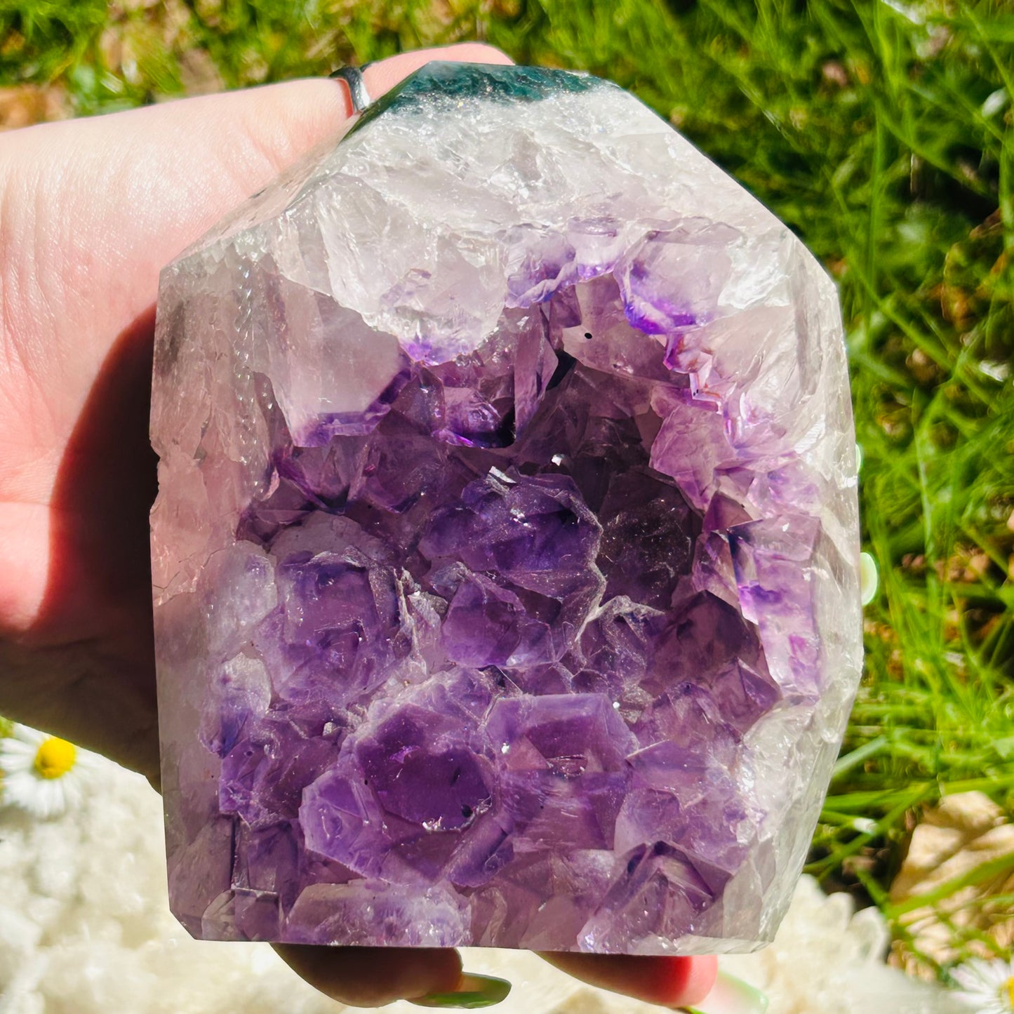 Amethyst & Moss Agate Cave