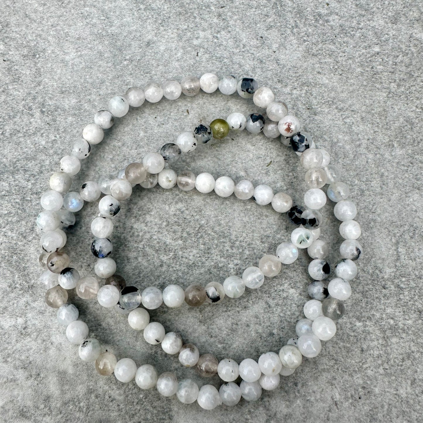 White MoonStone 4mm Bracelets