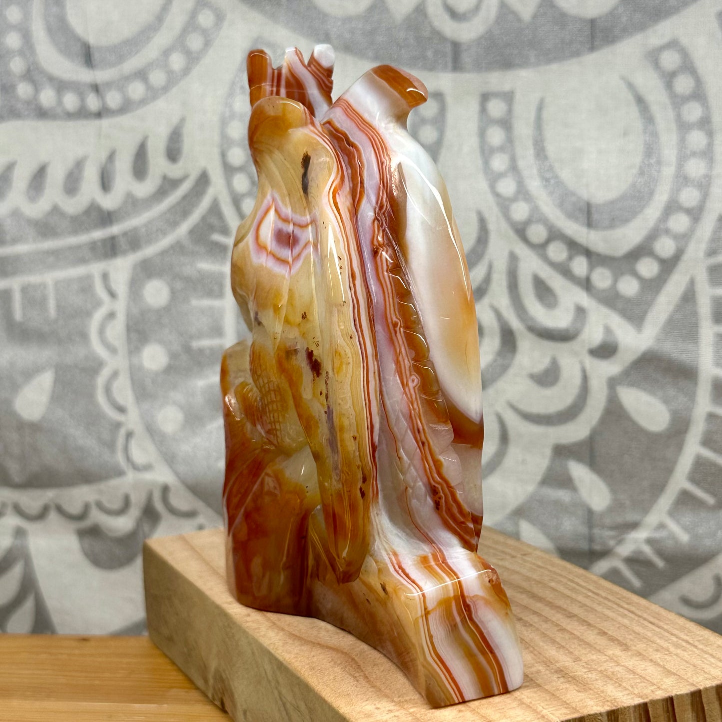 High Grade Carnelian Dragon Carving