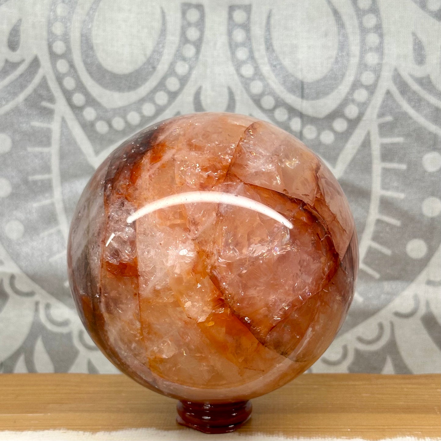 High Grade Fire Quartz Sphere