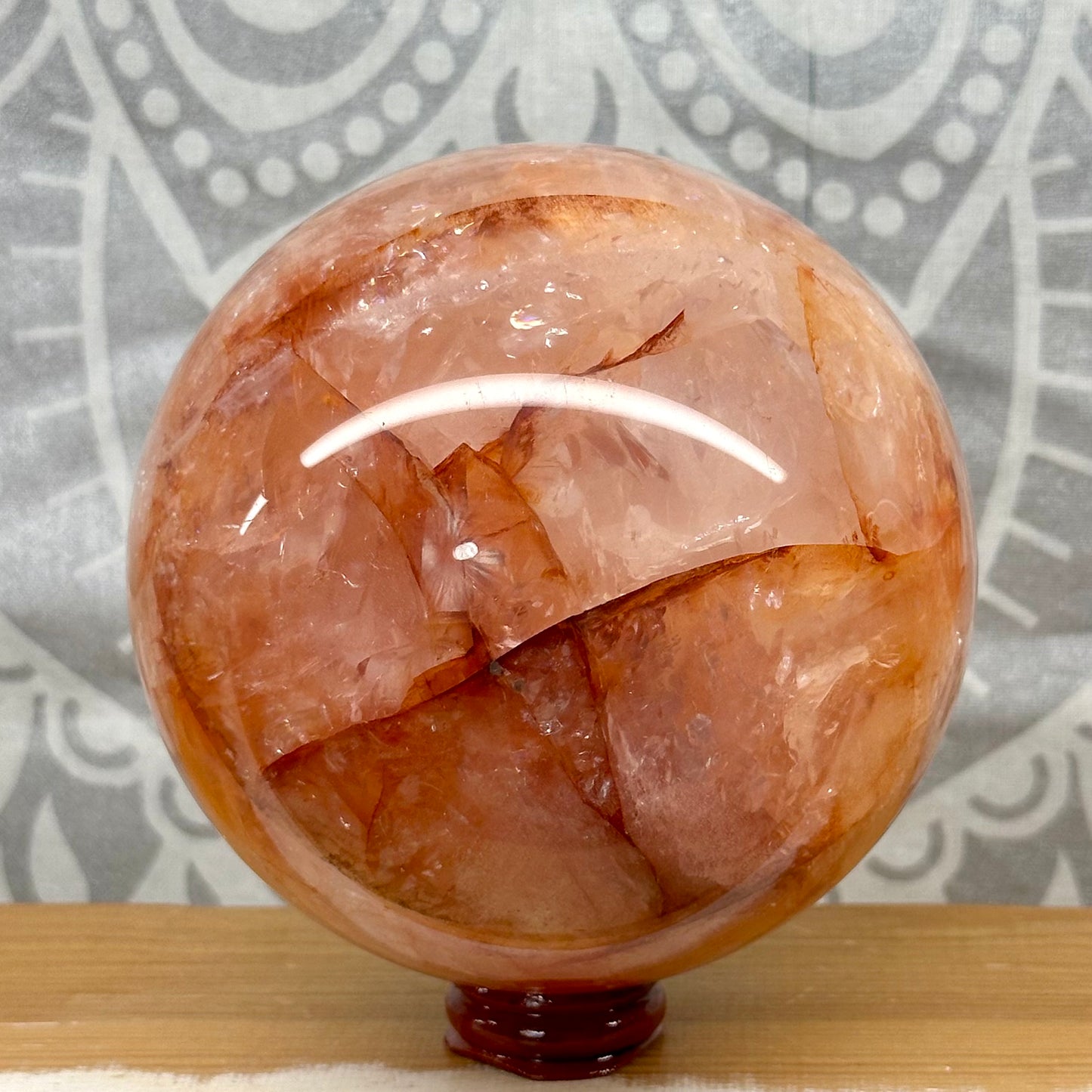 High Grade Fire Quartz Sphere
