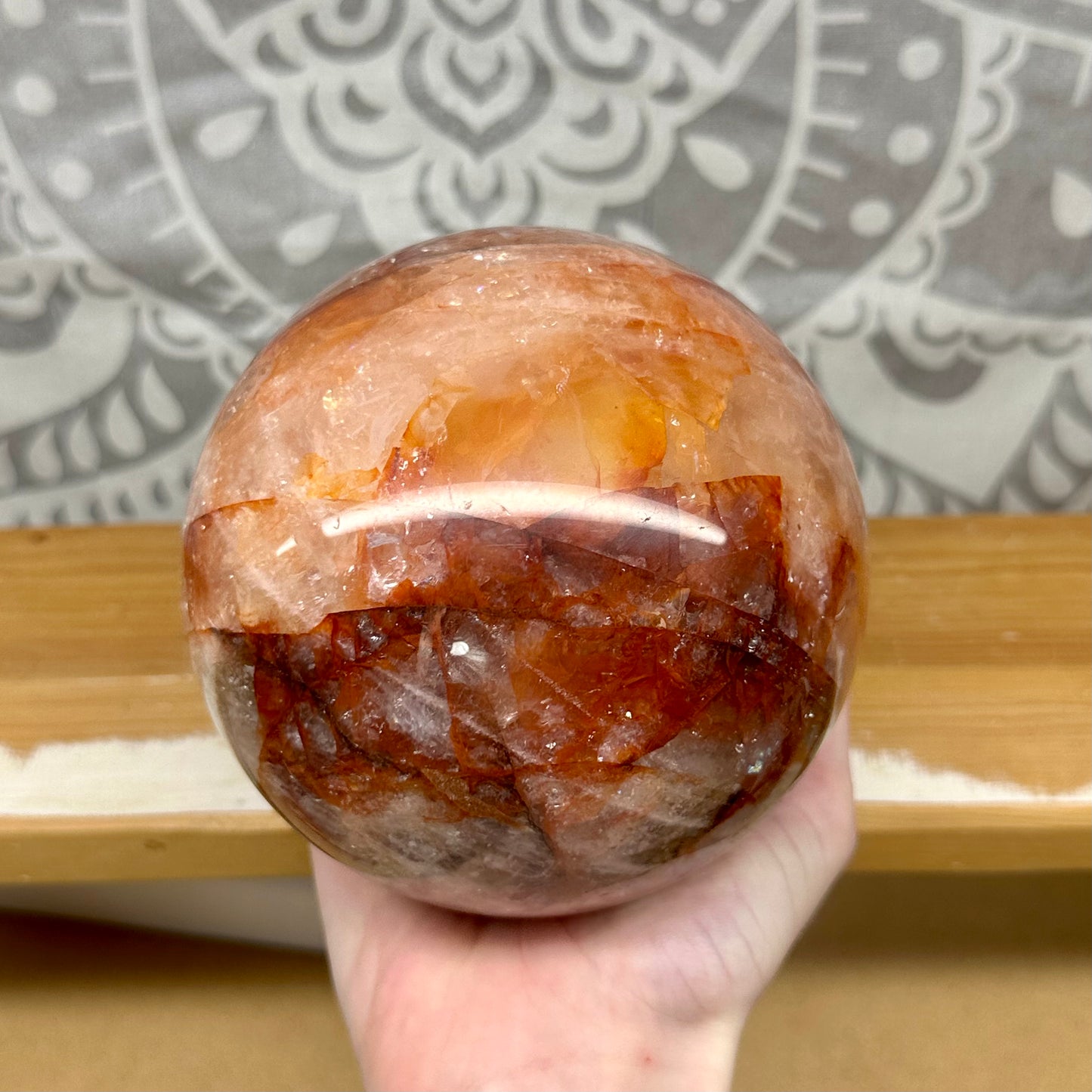 High Grade Fire Quartz Sphere