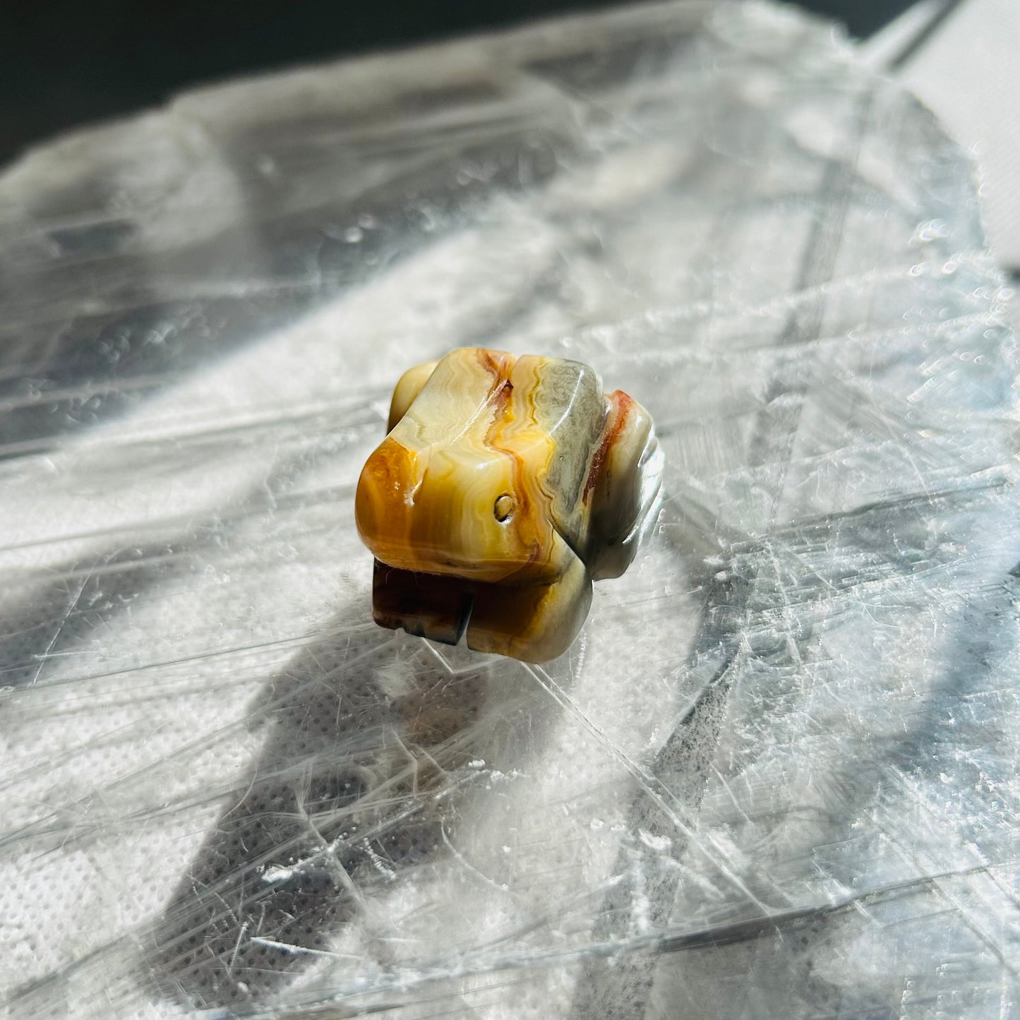 Crazy Lace Agate Frog