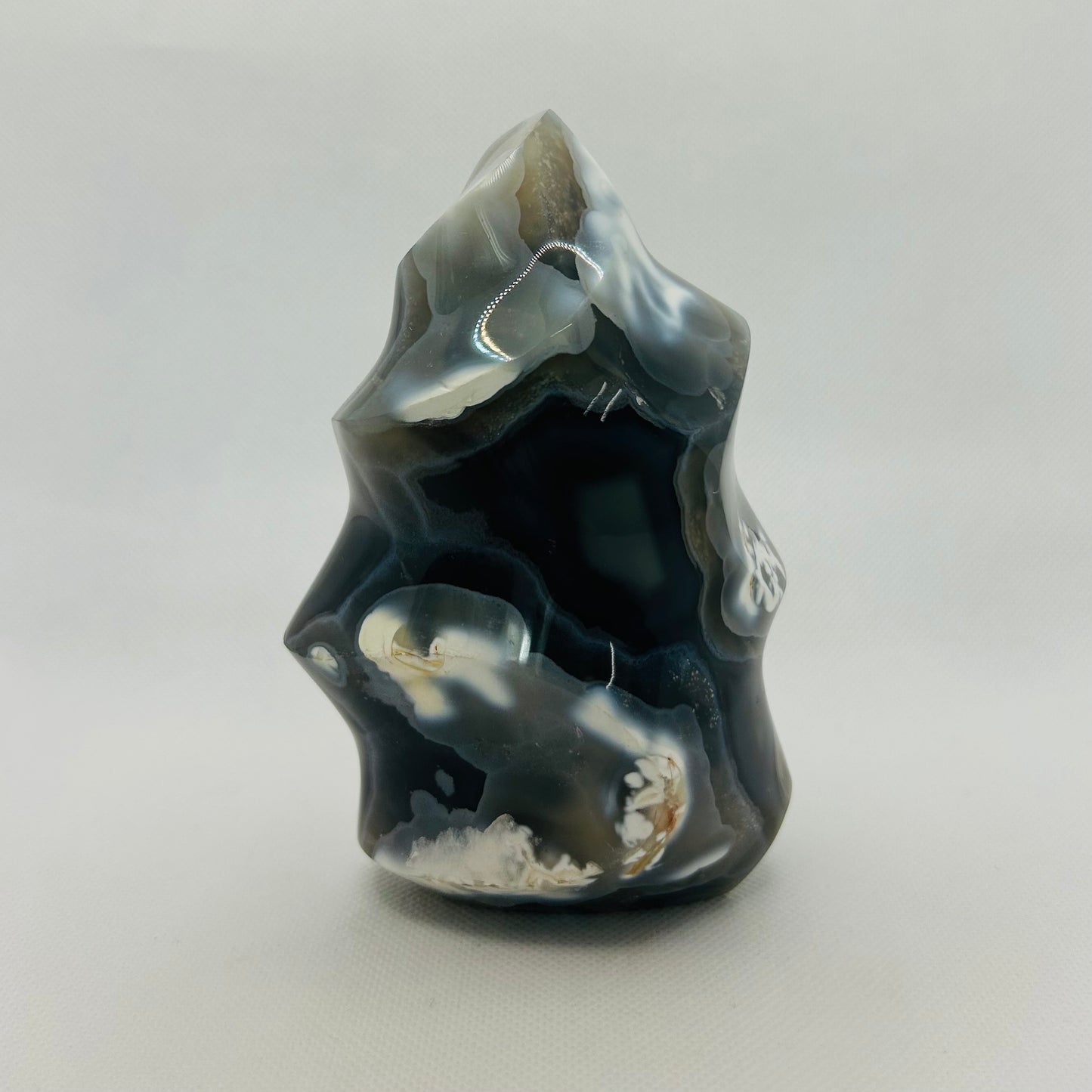 Orca Agate & Quartz Flames