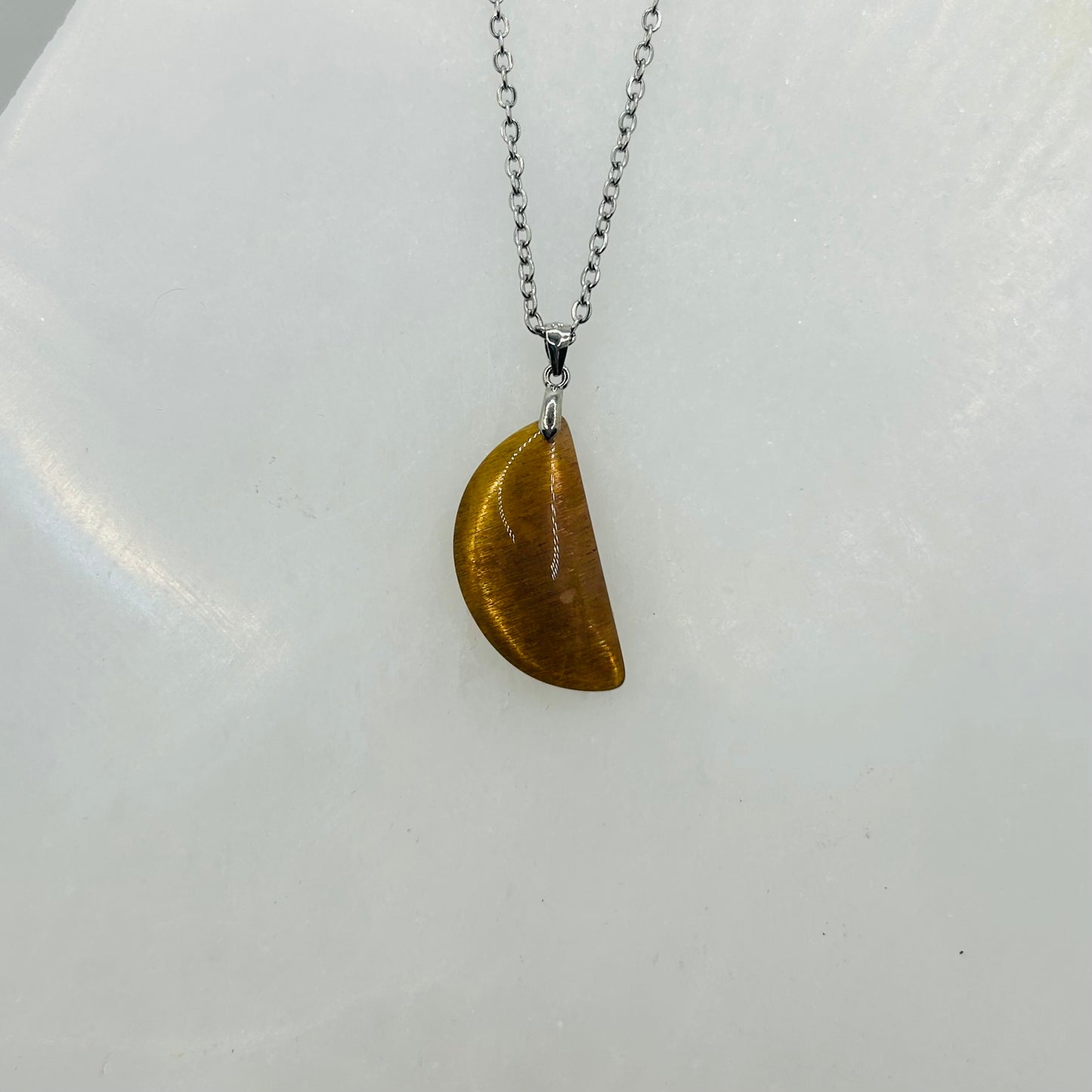 Skellington Moonstone Moon Pendant