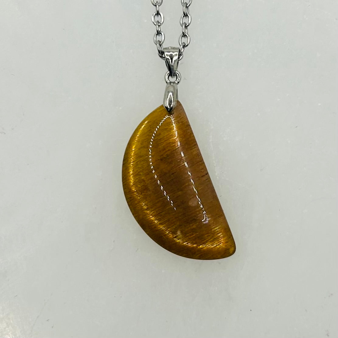 Skellington Moonstone Moon Pendant