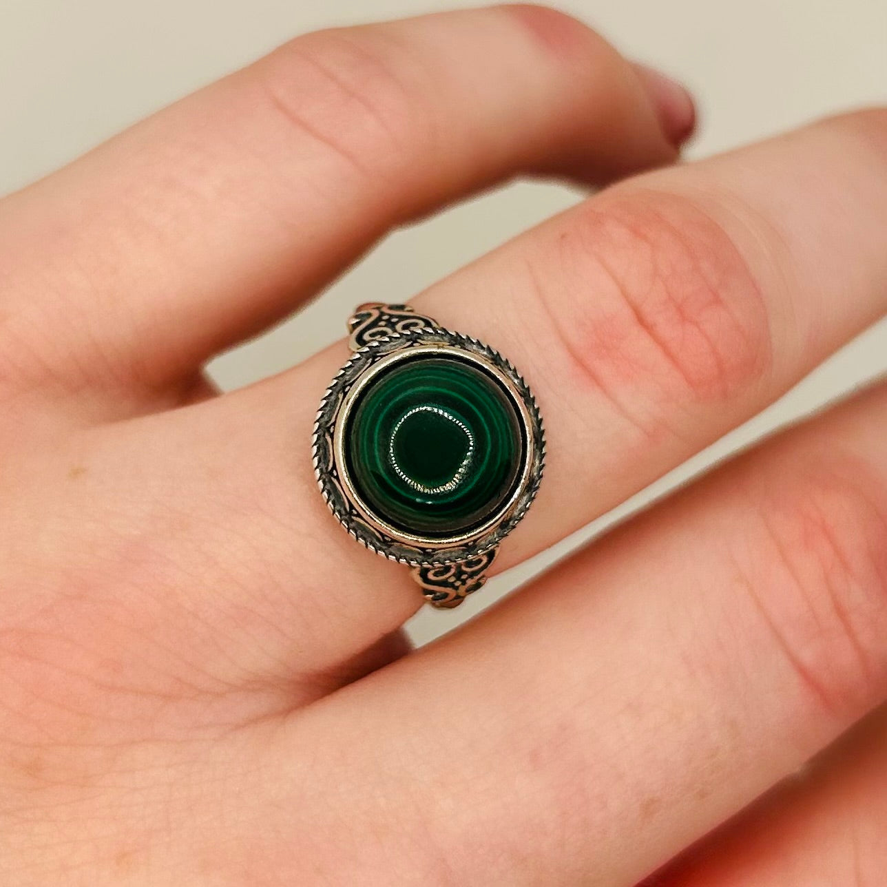 Malachite Circle Ring