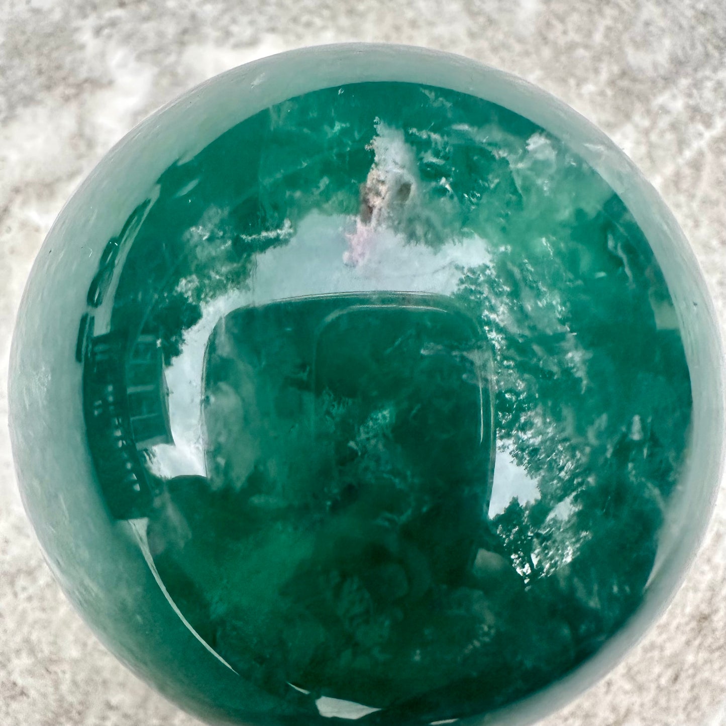 Green Fluorite Spheres