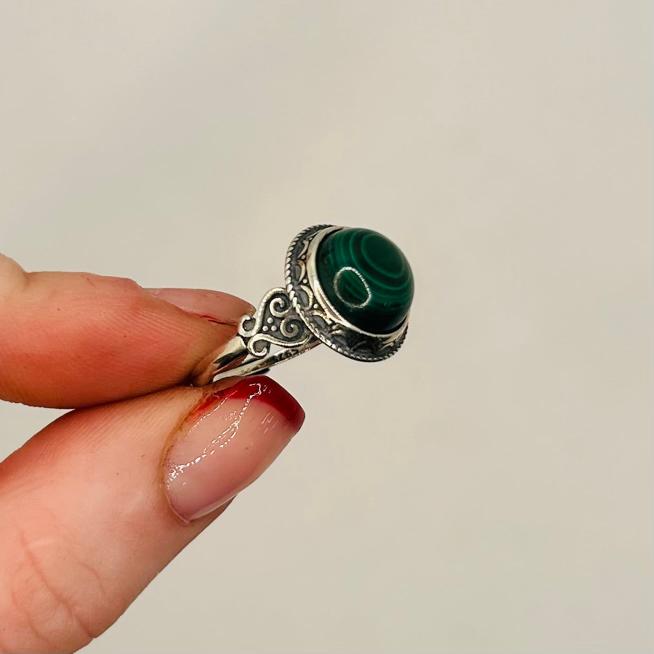 Malachite Circle Ring