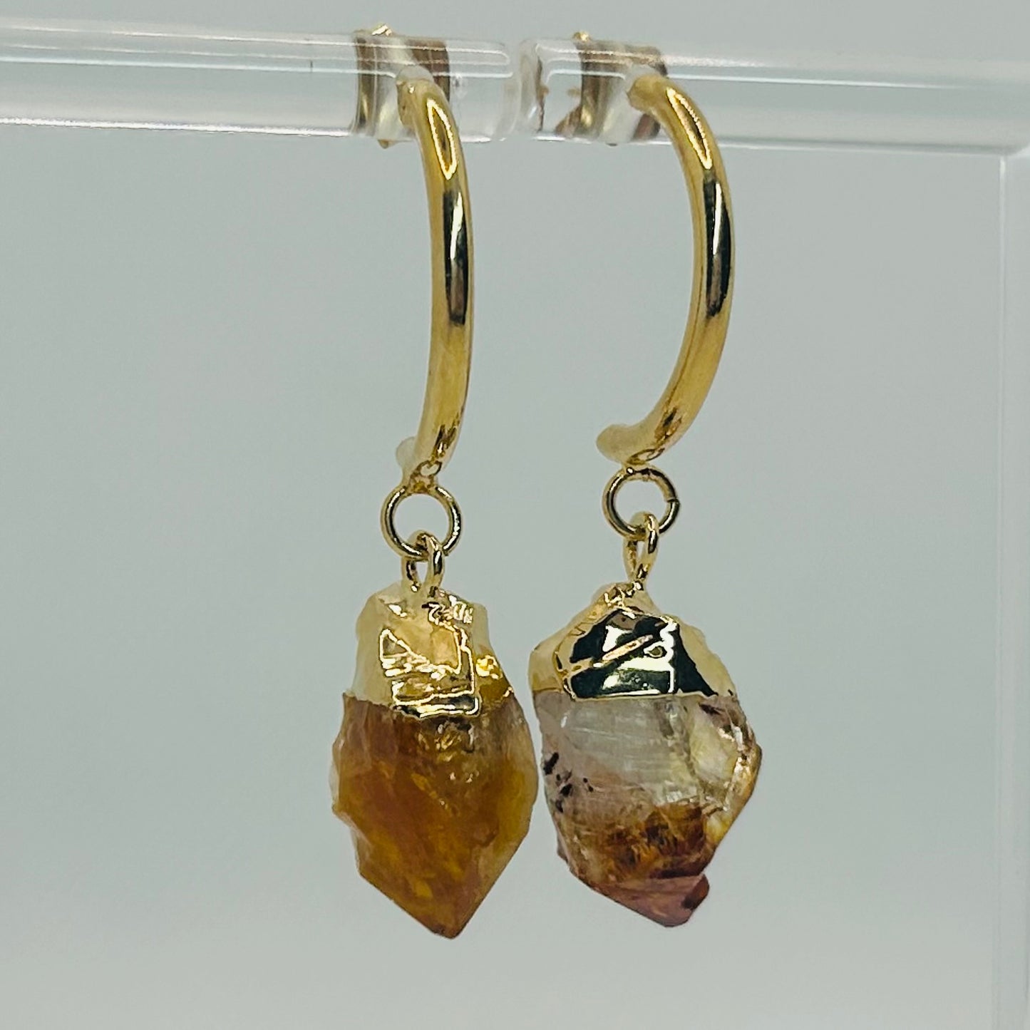 Citrine Gold Plated Earrings