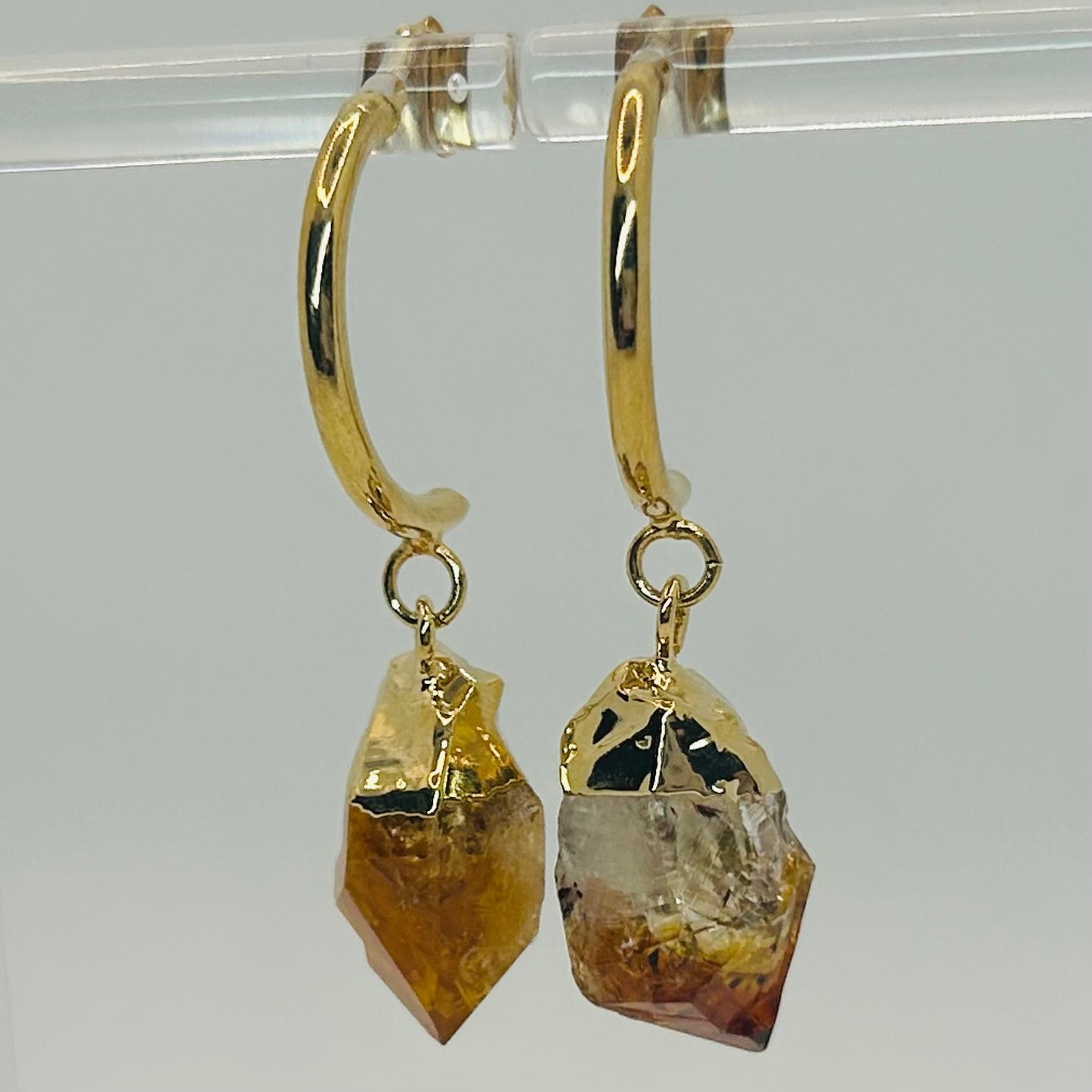 Citrine Gold Plated Earrings