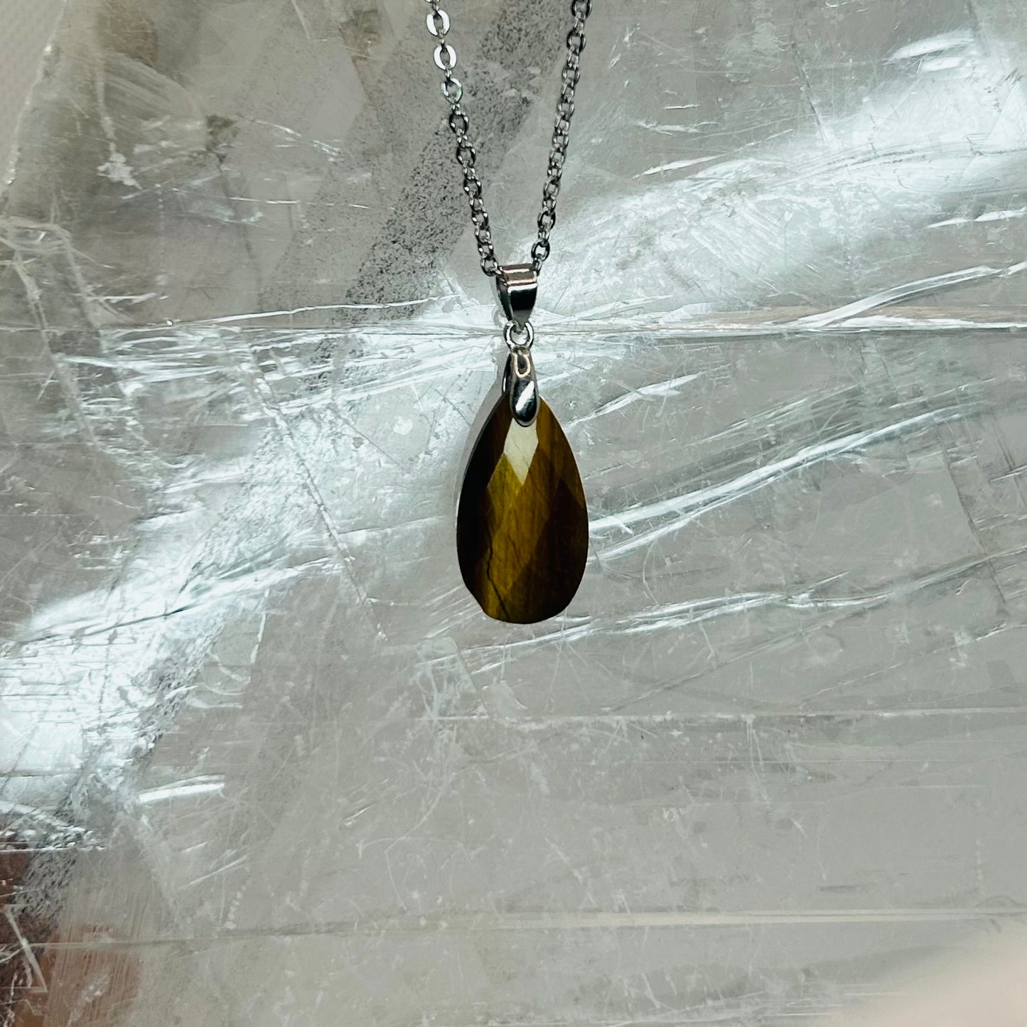 Tigers Eye Faceted Pendants